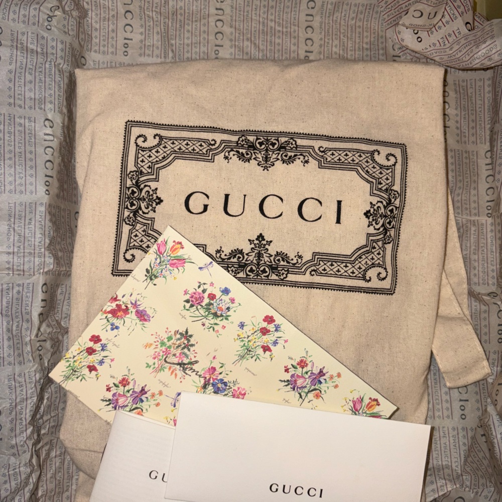 Gucci Linen Shopping Bag with Box